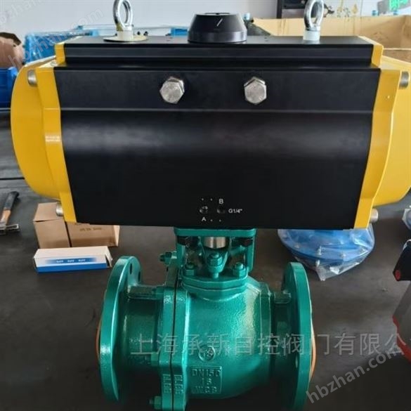 Q641F46-16P DN100不銹鋼襯氟氣動(dòng)防爆球閥