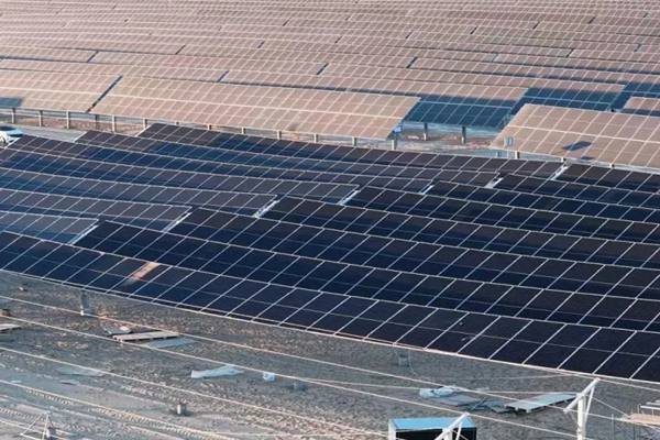 逐绿沙海！我国首个沙地柔性支架光伏项目并网发电