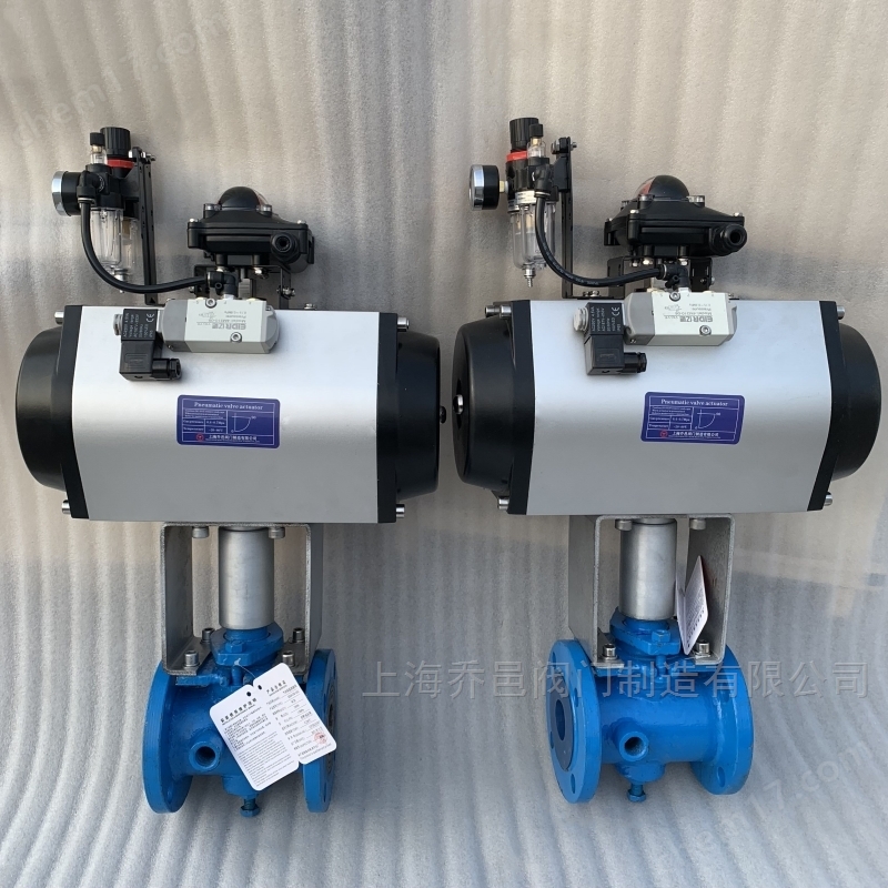 双电磁阀控制气动保温三通沥青阀