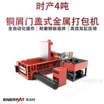時產(chǎn)4噸銅屑門蓋式金屬打包機